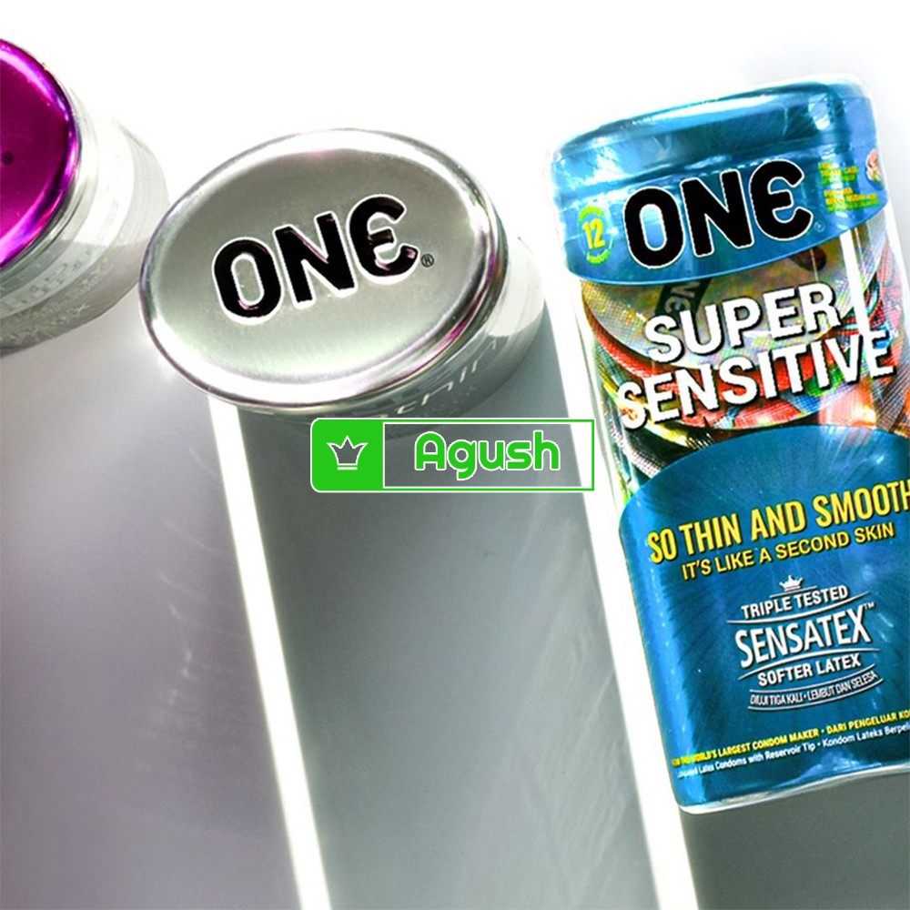 Bao cao su siêu mỏng gia đình chính hãng cao cấp ONE CONDOM SUPER SENSITIVE hộp 12 cái size lớn giá rẻ che tên sản phẩm