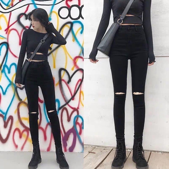 [BÁN SỈ] Quần Bò Nữ/Quần Jean Nữ Ôm Màu Đen Siêu Hách Dáng_Đi Học Đi Chơi Đều Năng Động | BigBuy360 - bigbuy360.vn