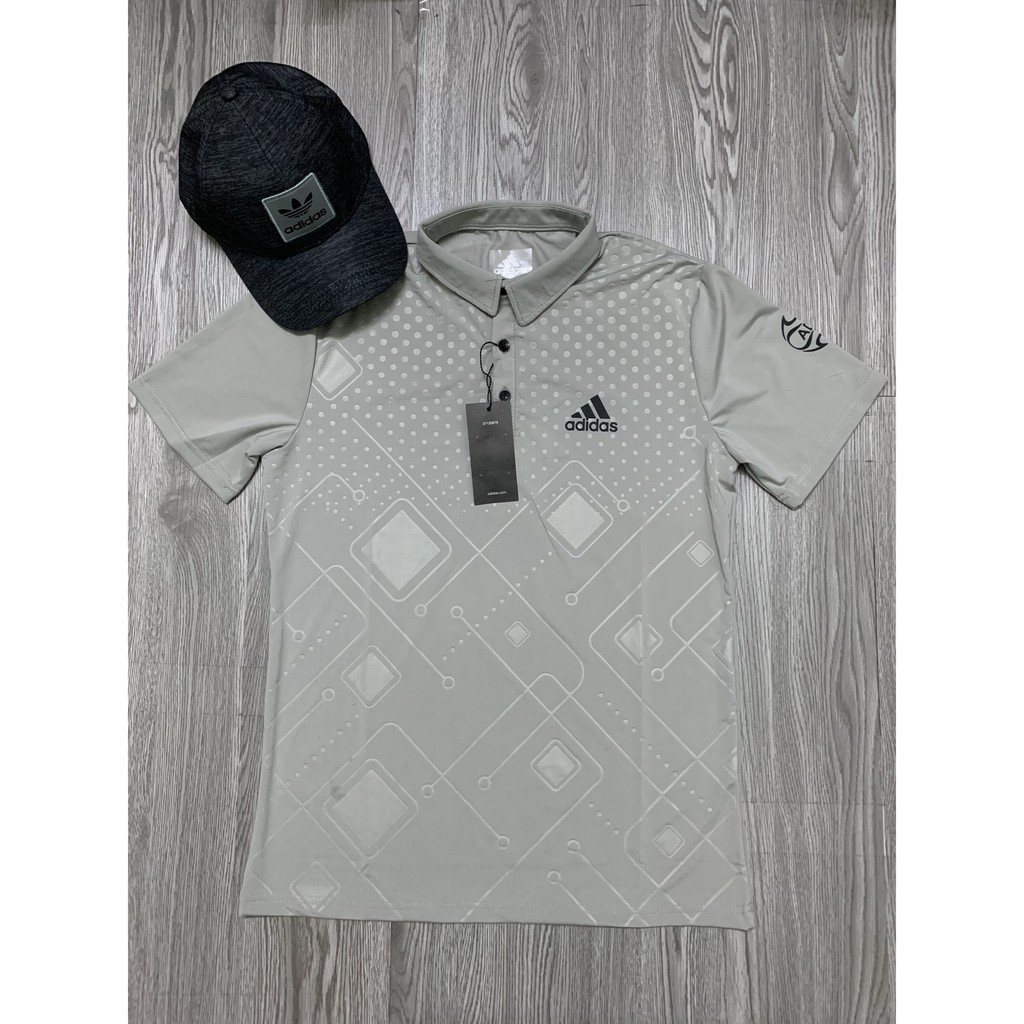 Áo phông nam, Áo thun nam cổ bẻ, ép vân chìm co giãn 4 chiều cao cấp ADI ( ảnh thật ) | BigBuy360 - bigbuy360.vn