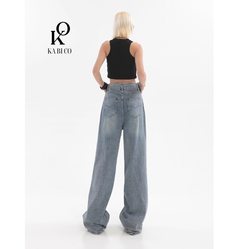 Quần jean dài KABICO dáng rộng, quần jean unisex dáng rộng - r39