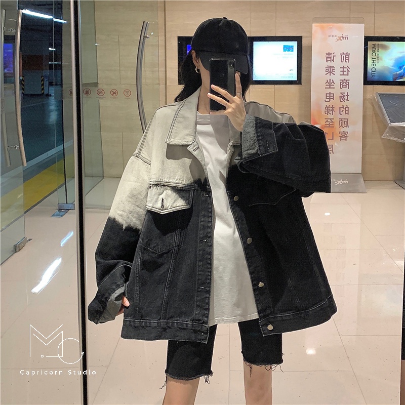 Áo khoác denim oversize thiết kế gradient cá tính độc đáo cho mùa thu đông 2021 [MinC.Studio - MCAK016]
