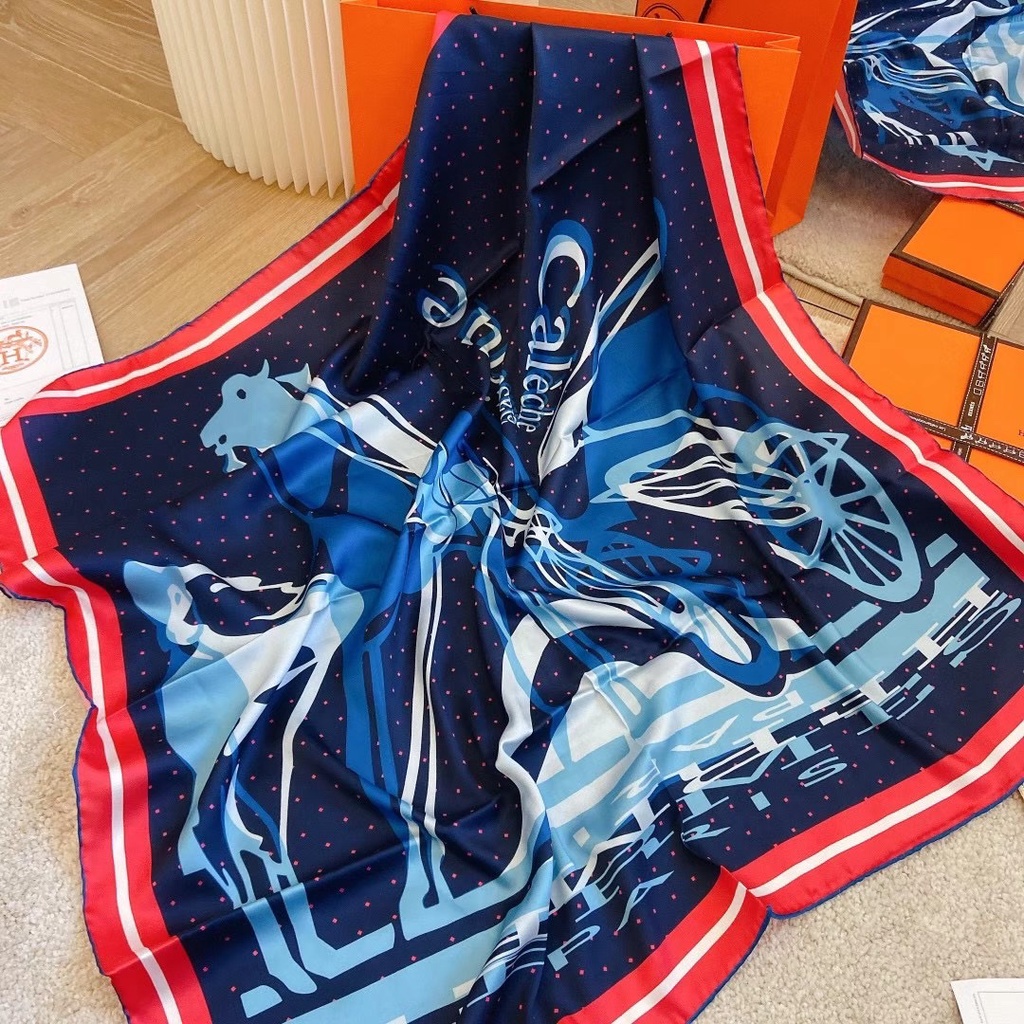 Khăn Choàng Cổ Và Khăn Choàng Cổ Bằng Lụa Họa Tiết Ngựa Sang Trọng Dành Cho Bạn Nữ 2021