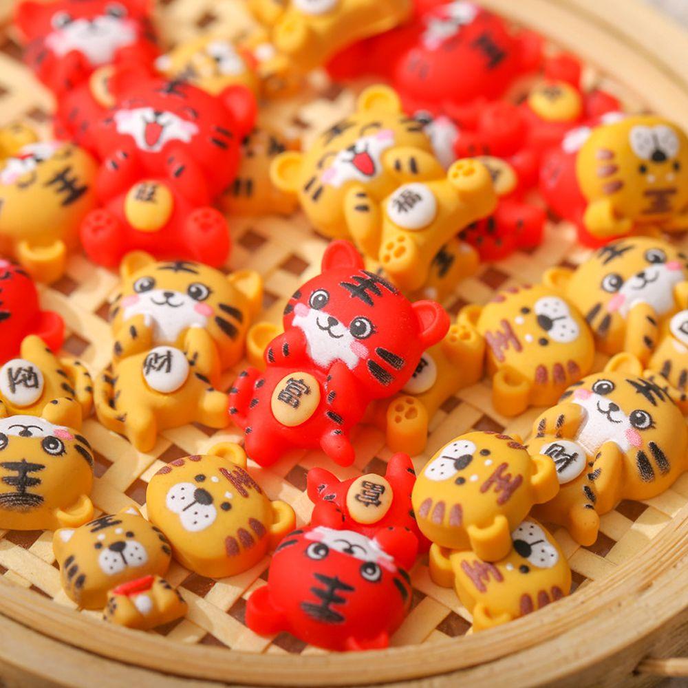 Phụ Kiện Trang Trí Móng Tay Hình Hổ Hoạt Hình Dễ Thương DIY