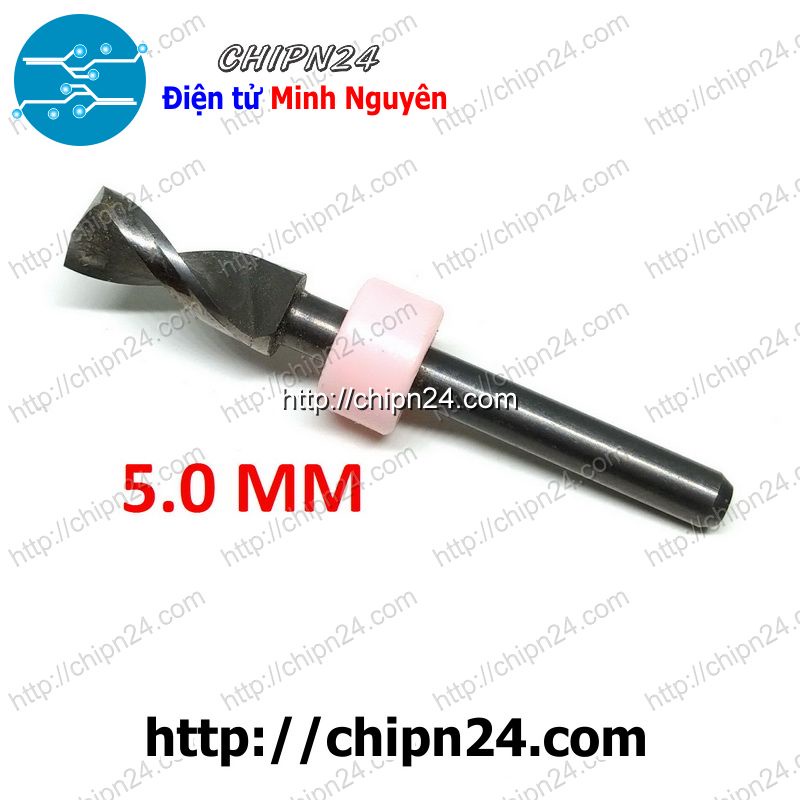 [1 CÂY] Mũi khoan mạch in CNC 5.0mm (Mạch điện tử, PCB)