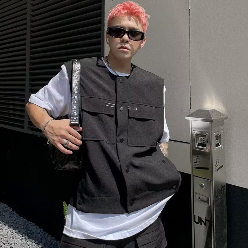 Áo Ba Lỗ Dáng Rộng Thời Trang Mùa Hè Nhật Bản Cá Tính Dành Cho Nam M-3XL