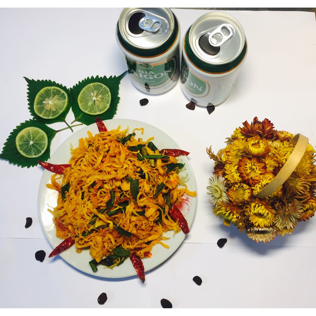 Khô gà lá chanh - khô gà bơ tỏi 300g | BigBuy360 - bigbuy360.vn