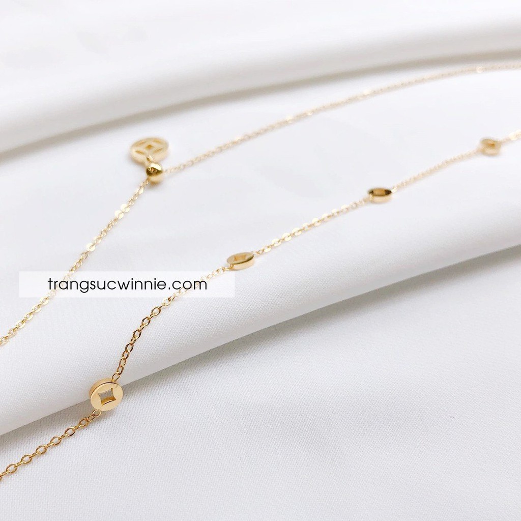 Lắc chân nữ titan kim tiền VG