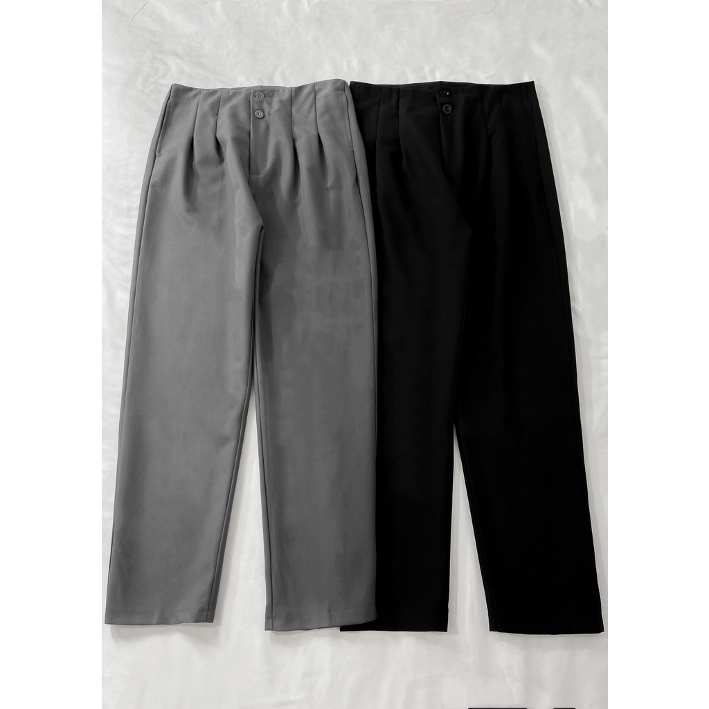 Quần Baggy Triết Eo 2 Ly Vải 2 Biên