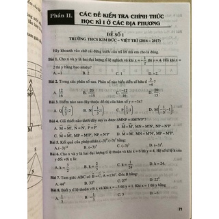 Sách - Giới thiệu các dạng Đề kiểm tra Toán 7 (Hà Văn Chương)