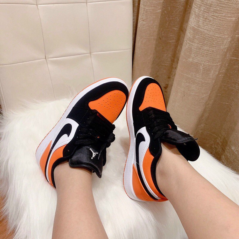Giày 𝐉𝐨𝐫𝐝𝐚𝐧 Cam Đen 𝐜ổ thấp - Sneaker Unisex Nam Nữ Hàng cao cấp bản Trung hottrend 2023