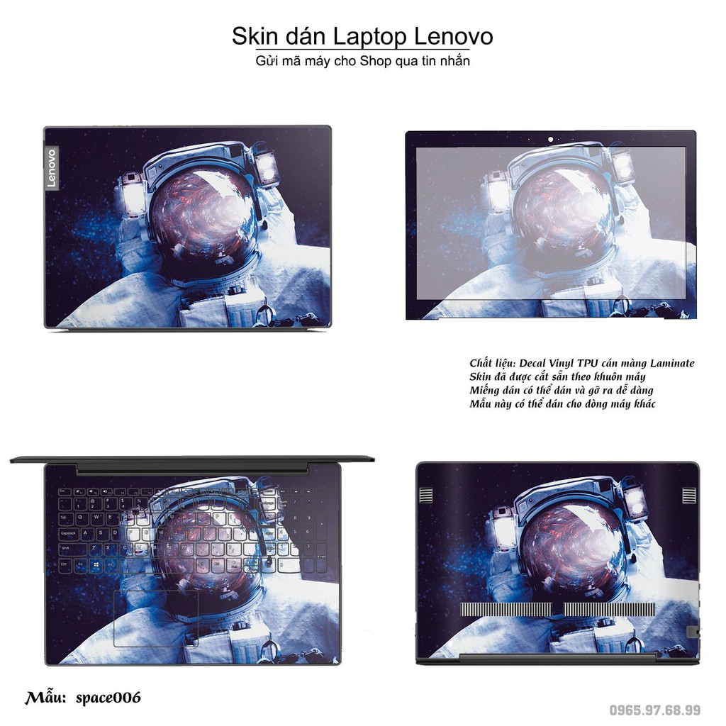 Skin dán Laptop Lenovo in hình không gian (inbox mã máy cho Shop)