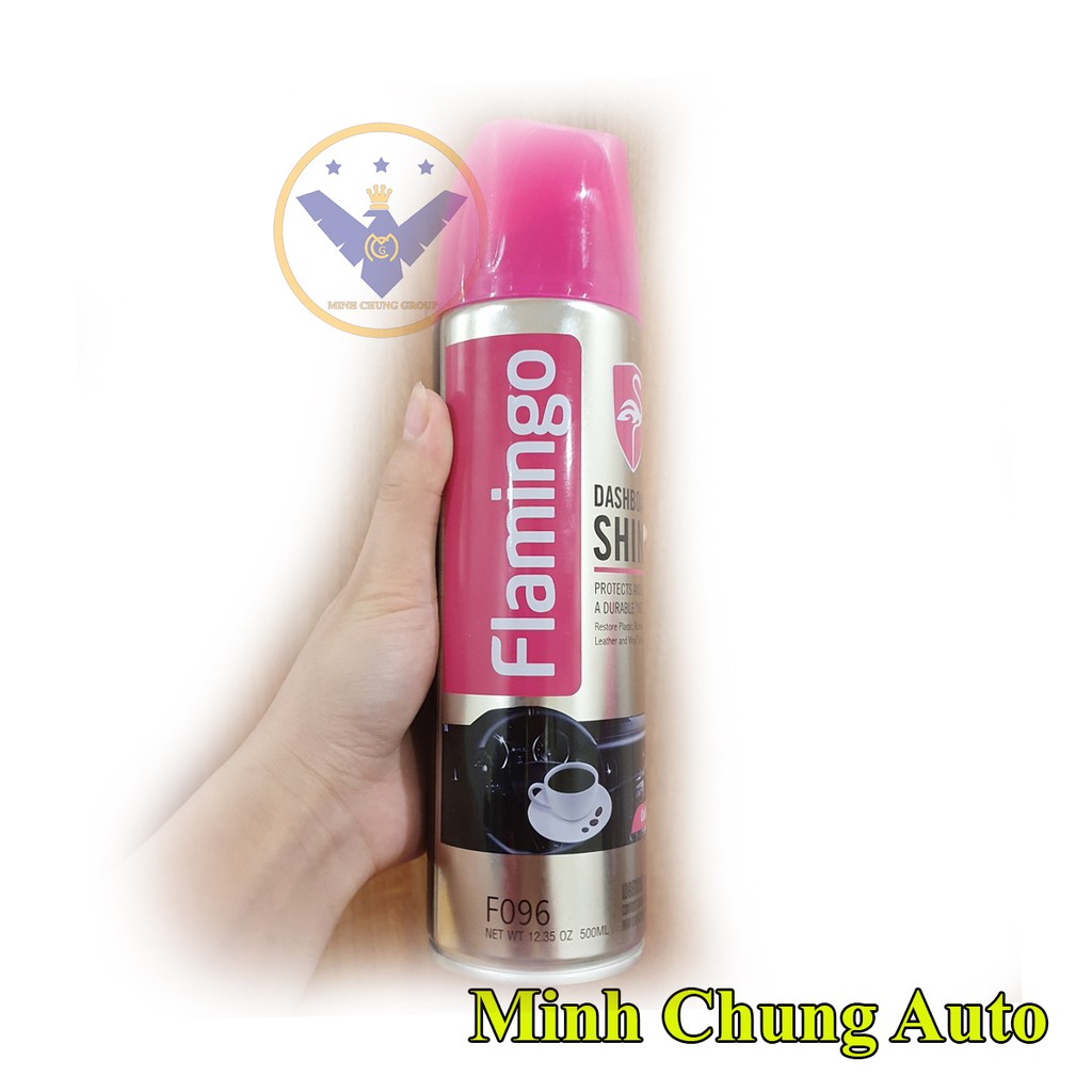 COMBO 2 bình xịt vệ sinh taplo, nhựa, da nội thất xe ô tô Flamingo hương cà phê 500ml