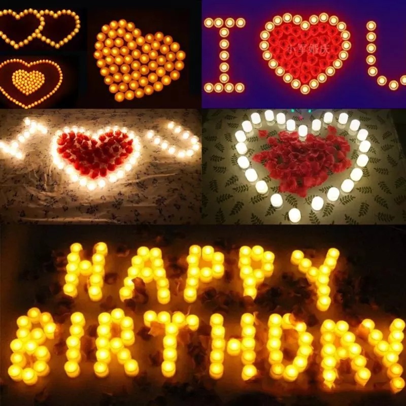 Đèn led hình cây nến xinh xắn nhiều màu sắc