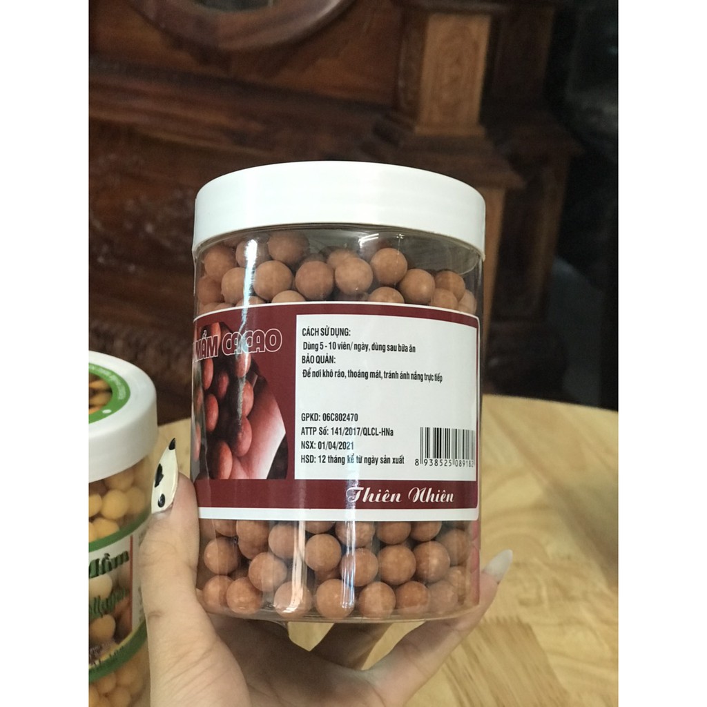 Viên Kẹo Mầm Đậu Nành Vị Ca Cao 500g