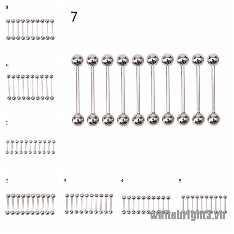 Set 10 khuyên xỏ inox chuyên dụng chất lượng