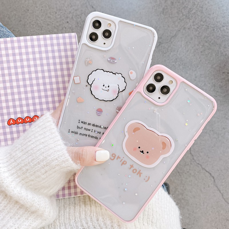 Ốp lưng iphone Couple Cartoon viền màu 5/5s/6/6plus/6s/6splus/7/7plus/8/8plus/x/xr/xs/11/12/pro/max/plus/promax