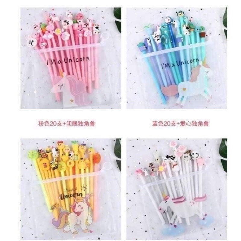 Sét 10 Chiếc Bút Mực Gen Cute Có Phân Trai Gái