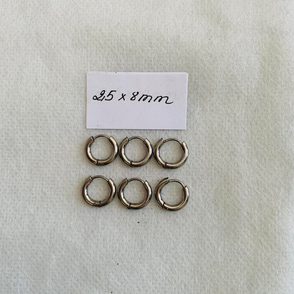 Bông Tai Tròn Bạc S925, Nhiều Size,Khuyên Tai Vòng Tròn Đơn Giản Cho Nam Nữ