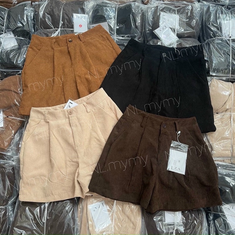 Quần short nhung 4 màu. Size S M
