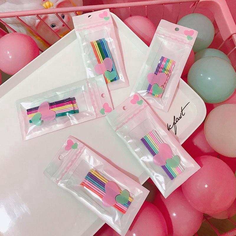 Day6 10pcs Women Geometric Candy Color Hairgrips