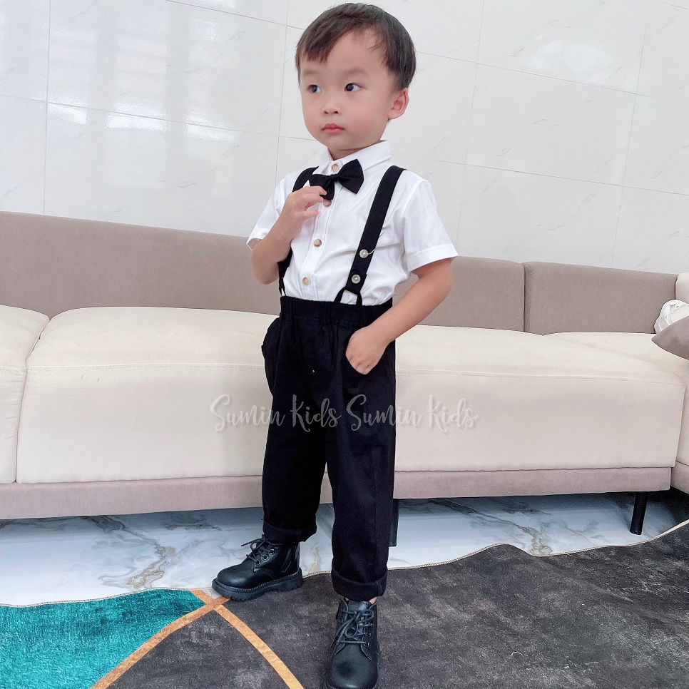 Bộ công tử bé trai mẫu sét công tử dài bé trai bộ đồ phù hợp body trẻ từ 3kg tới 13kg Sumin Kids