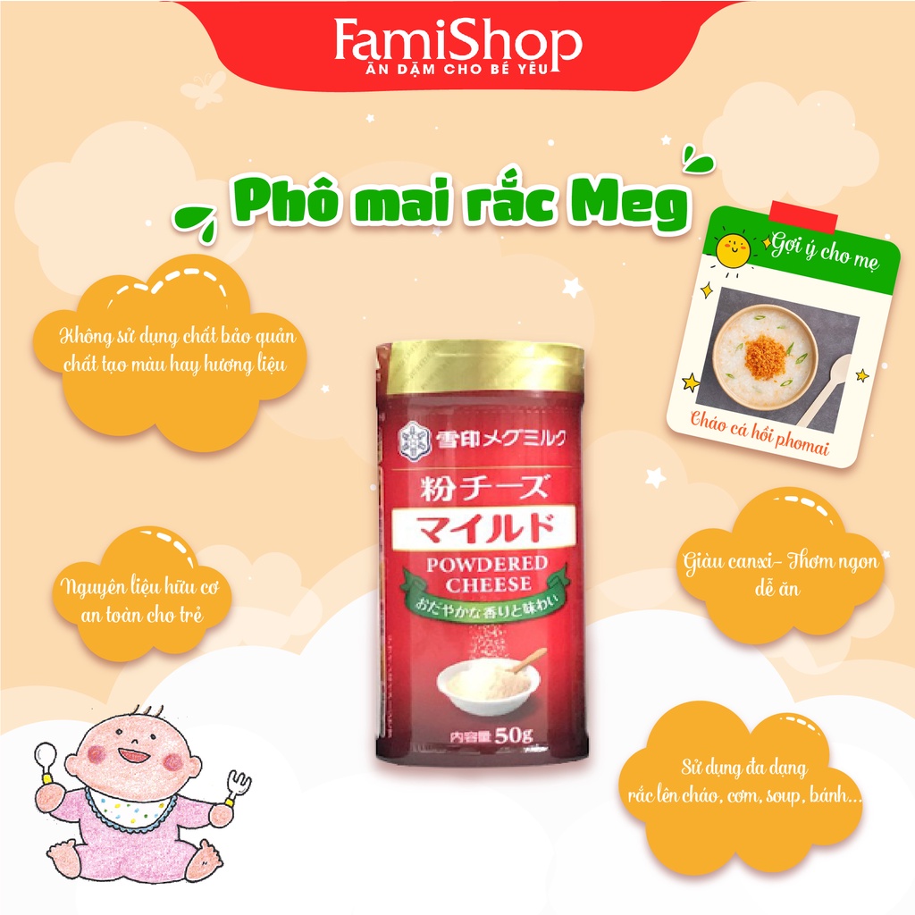 FamiShop Phô mai rắc Meg Nhật Bản 50g