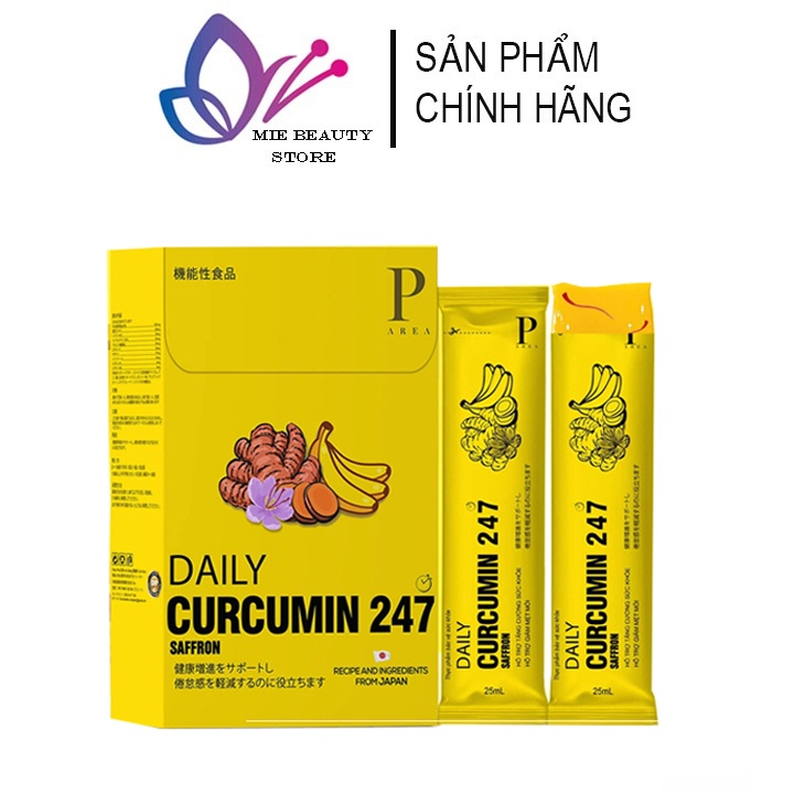 Thạch Nghệ Saffron Vị Chuối, Daily Curcumin 247 Parea Nhật Bản Bổ Sung Dinh Dưỡng Tăng Cường Miến Dịch