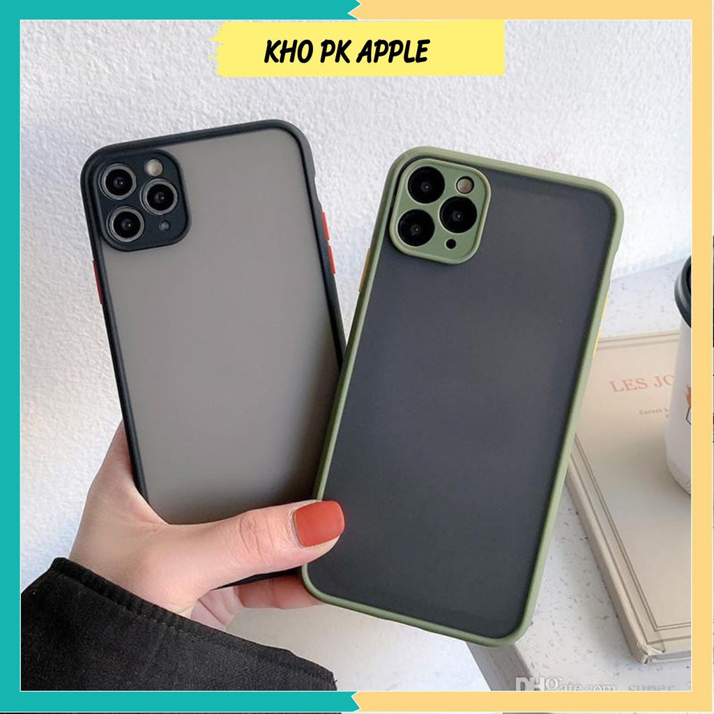 Ốp Iphone Lưng Nhám Nhiều Màu Bảo Vệ Camera (Basic Cam)