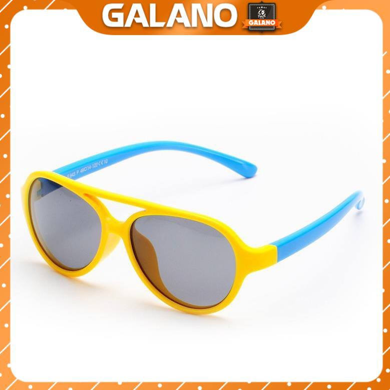 Kính mát cho bé GALANO mắt kính chống tia UV gọng dẻo siêu bền chống vỡ FGK-001172