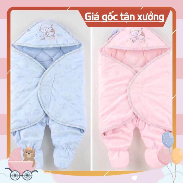 Chăn ủ có chân lót bông cho bé cực ấm
