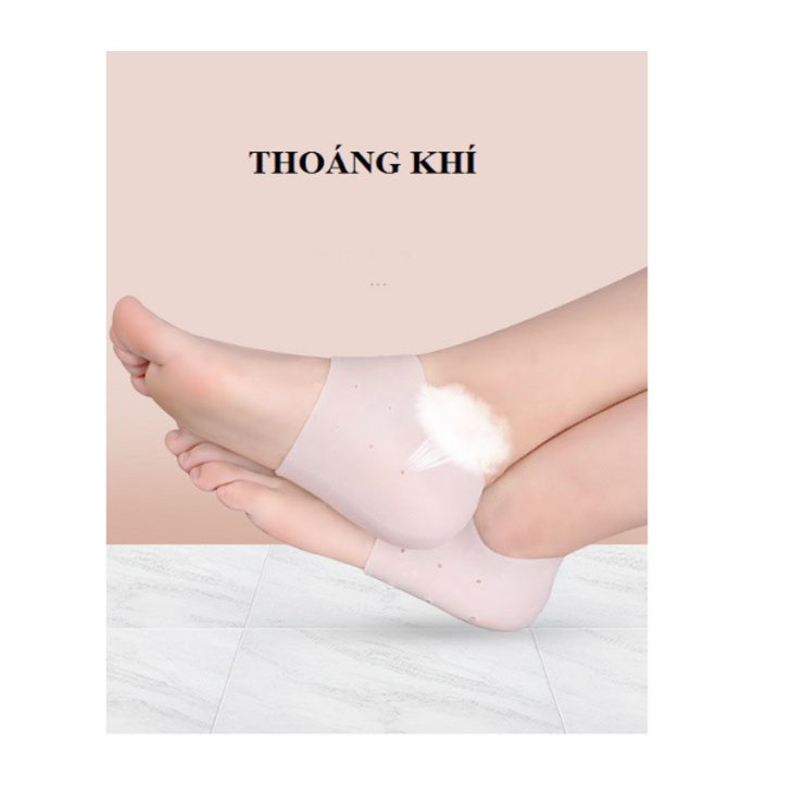 Túi 2 Miếng Lót Gót Chân Silicon Thông Hơi Siêu Mềm Giúp Bàn Chân Đi Lại Thoải Mái Hơn