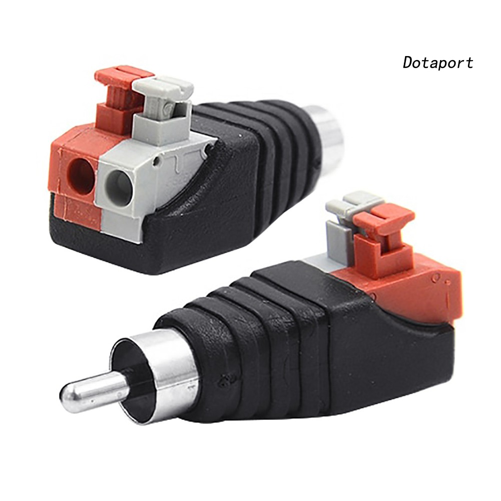 1 Cặp Đầu Nối Dây Cáp Âm Thanh Rca