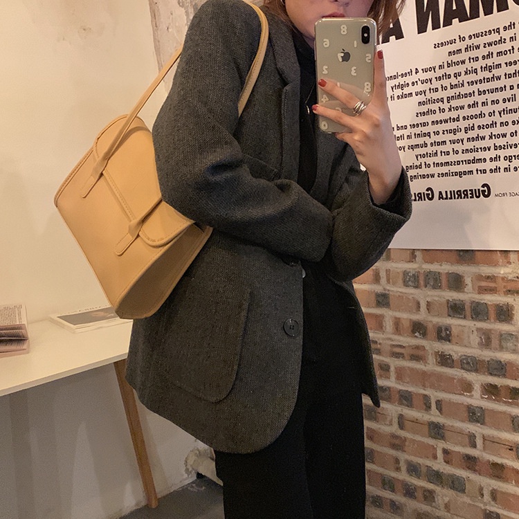 Dela Túi Đeo Một Bên Vai Thời Trang Xuân Hè Hàn Quốc Cổ Điển 2022 Mới Dễ Phối Đồ Dành Cho Nữ