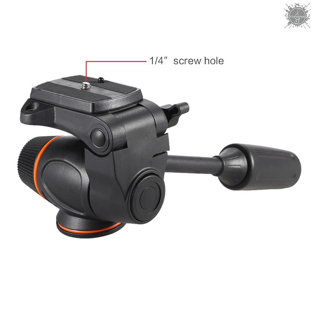 ♥TO♥ Hydraulic Video Fluid Head with Quick Release Plate for Nikon Canon Olympus DSLR Camera Camcorder Monopod Tripod Fi