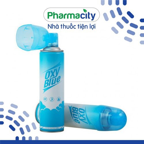 Bình xịt Oxy Blue cầm tay chứa oxy tinh khiết 98%(158g)