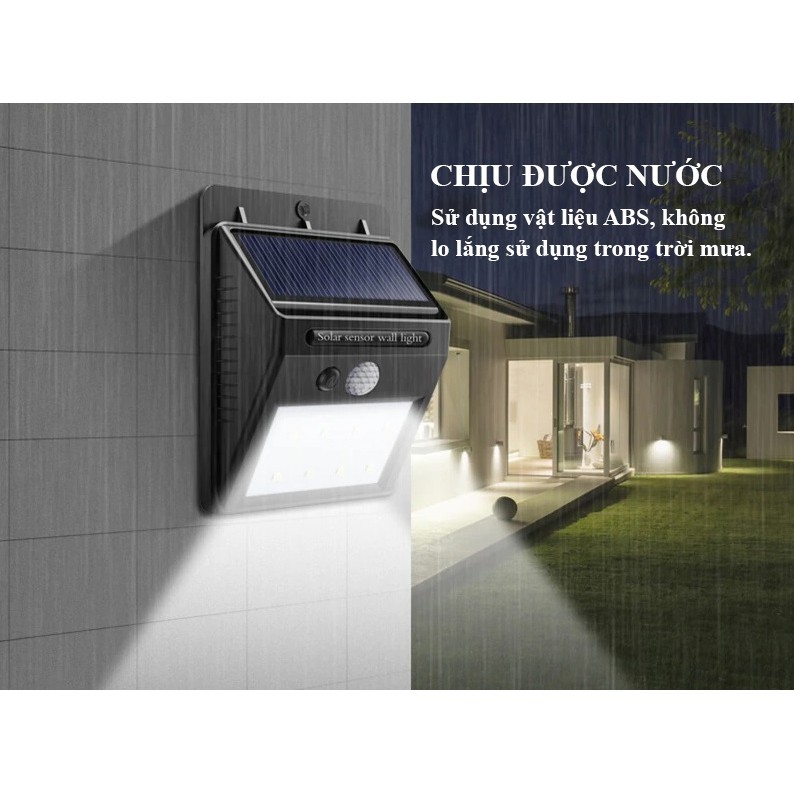 Đèn Led Năng Lượng Mặt Trời SoLar Light Cảm Biến Chuyển Động- Chống Thấm Nước