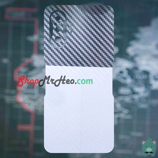 Skin Dán Mặt Sau Lưng Vân 3D Xiaomi Redmi K40 - K40S - Poco F3 - Redmi K40 Gaming - Carbon, Hình hộp, Nhám, Vân Da