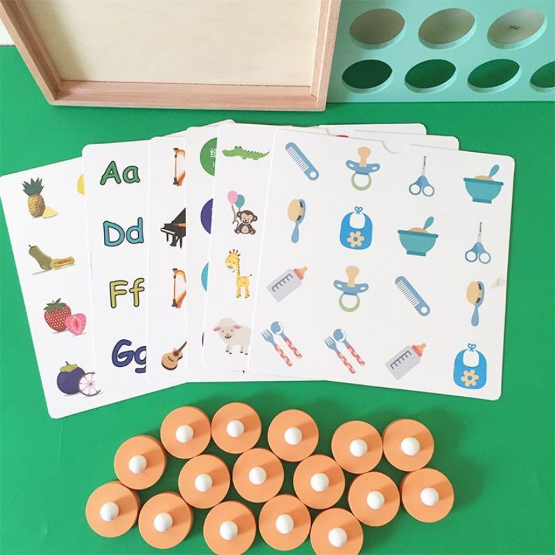 Đồ Chơi Gỗ Lật Hình Tìm Cặp Giống Nhau Gồm 12 Chủ Đề Rèn Luyện Trí Nhớ Và Khả Năng Quan Sát Cho Bé( Có Ảnh Thật)