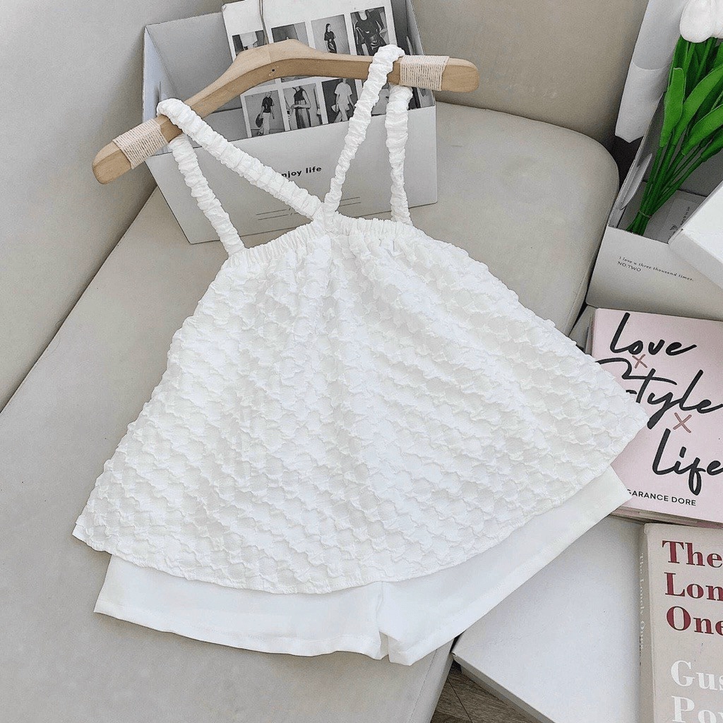 Sét Bộ 2 Món Áo Dây Baby Doll Kèm Quần Đùi Siêu Xinh Chất Đũi Xốp Mặc Đẹp Tôn Dáng [NEW UNISEX]