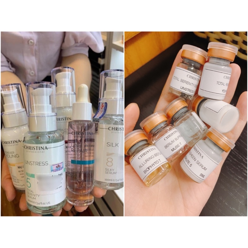 Dòng serum Christina phục hồi cấp ẩm căng bóng mờ nám - Sẳn 6 loại chiết 20ml