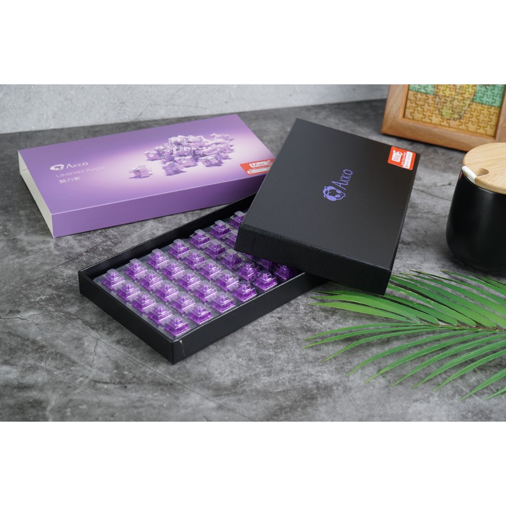 Bộ switch dành cho bàn phím cơ AKKO CS Switch – Lavender Purple (45 switch) Hàng chính hãng