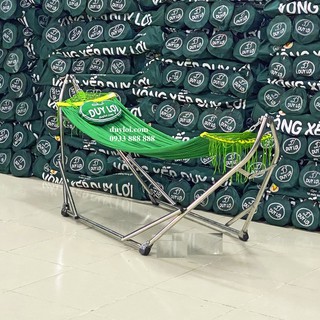 Bộ võng xếp Duy Lợi inox - CỠ NHỎ ( Qùa tặng 10 móc áo)