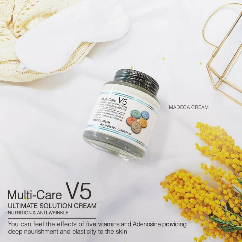 Kem dưỡng trắng, tái tạo da Multi care V5 Ultimate Solution Cream Madeca 90ml