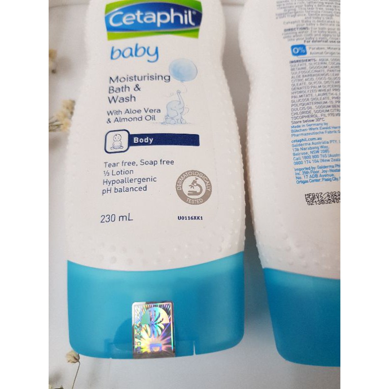 Sữa tắm gội toàn thân 2in1 Cetaphil Baby Gentle Wash &amp; Shampoo dịu nhẹ cho bé 320ml