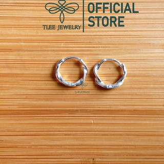 Khuyên tai bạc nữ Tlee, bông tai TWISTED cá tính - Tleesilver