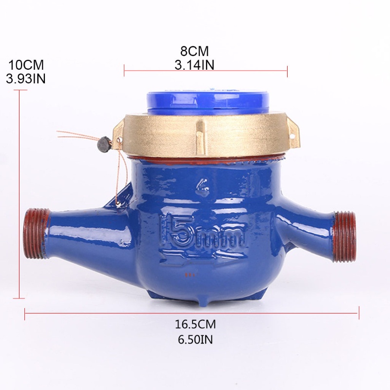 Đồng Hồ Đo Lưu Lượng Nước Lạnh 20mm Kèm Phụ Kiện Cho Sân Vườn