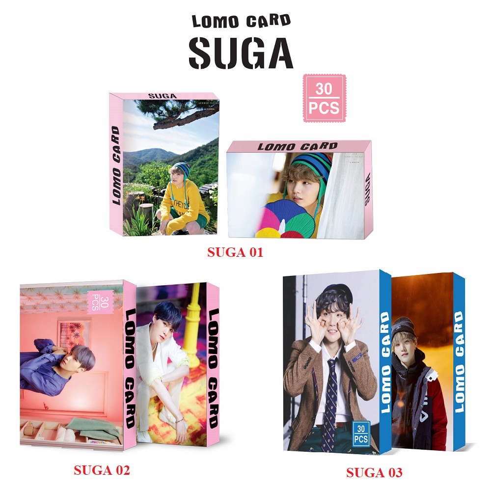 LOMO CARD BTS Trọn Bộ 3 Mẫu Lomo Card SUGA BTS BAND