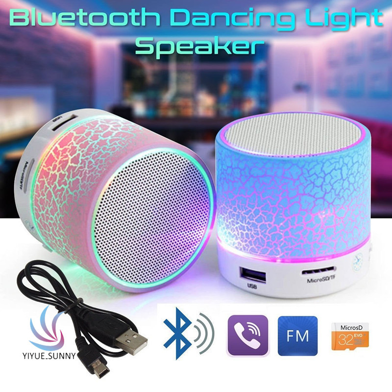 Loa Bluetooth Có Đèn Led Nhiều Màu Hỗ Trợ Usb / Aux / Thẻ Tf / Fm
