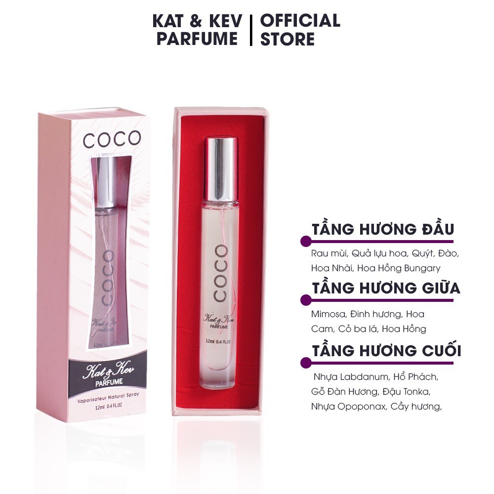 NƯỚC HOA CAO CẤP KAT &amp; KEV SPRAY 12ML (DẠNG XỊT) NHIỀU MÙI HƯƠNG ĐỘC ĐÁO, CÁ TÍNH, QUYẾN RŨ HÀNG CHÍNH HÃNG