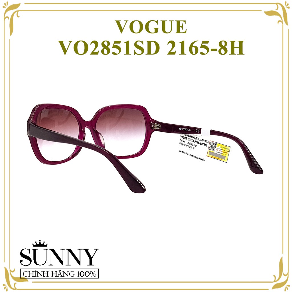 VO2851SD 2165-8H - Kính mát Vogue chính hãng Italia, bảo hành toàn quốc